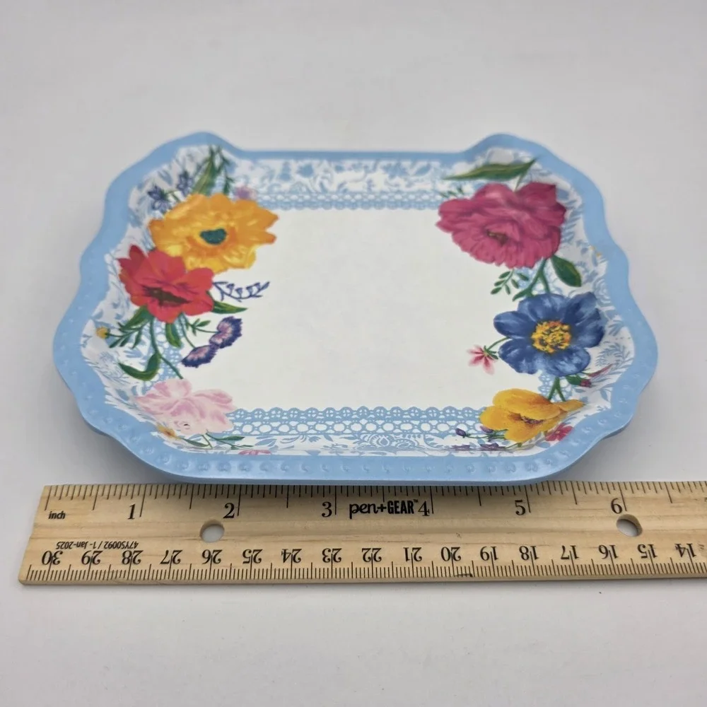 The Pioneer Woman Melamine Spoon Rest In Brilliant Blooms Floral Blue